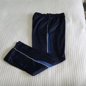 Tek Gear Boys Size XL (18/20) Polyester Active Track Pants Zip Bottom Navy Blue